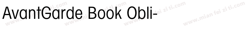AvantGarde Book Obli字体转换